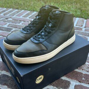 Clae Gregory Mid Black Milled Leather Olive Mens Size 8 In Original Box